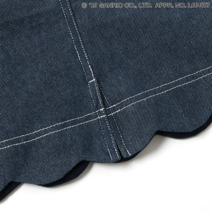 🇯🇵預訂 日本直送🇯🇵Apres les cours x Sanrio系列愛心人物刺繡袋鼠口袋牛仔吊帶裙