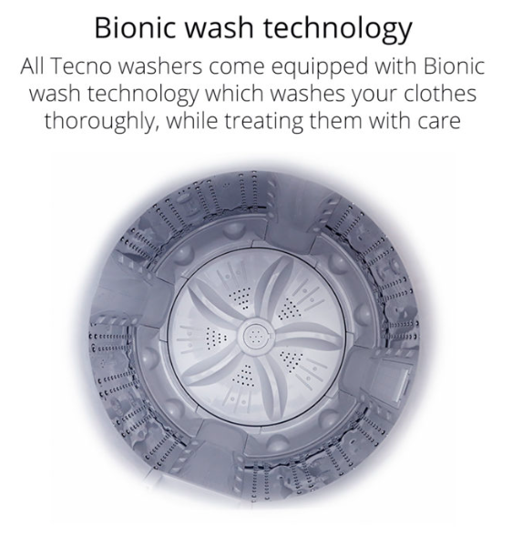 TWA 6068 BK Tecno 6.0kg Fully Automatic Washer – 4 Ticks