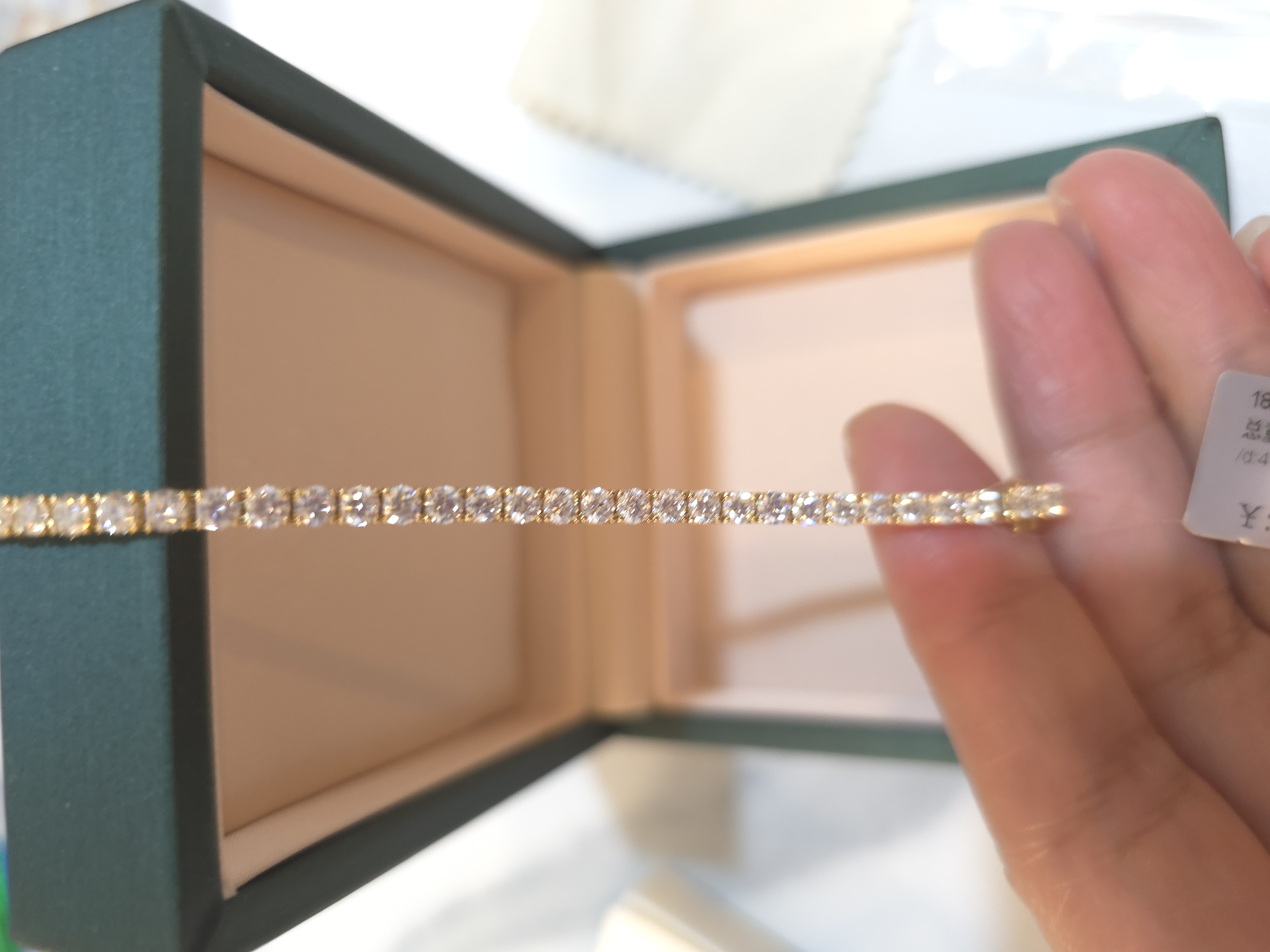 18K 培育鑽石手鏈 D4.93/52 G7.37g S16.5