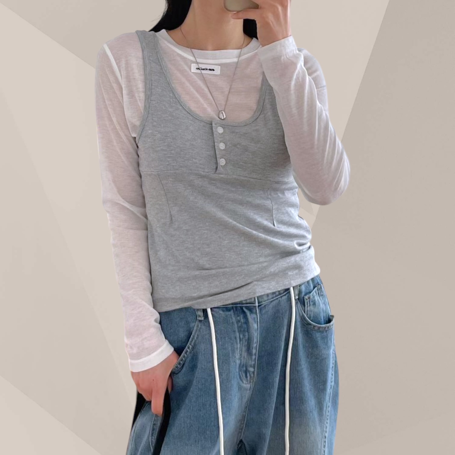 221188 背心tee set