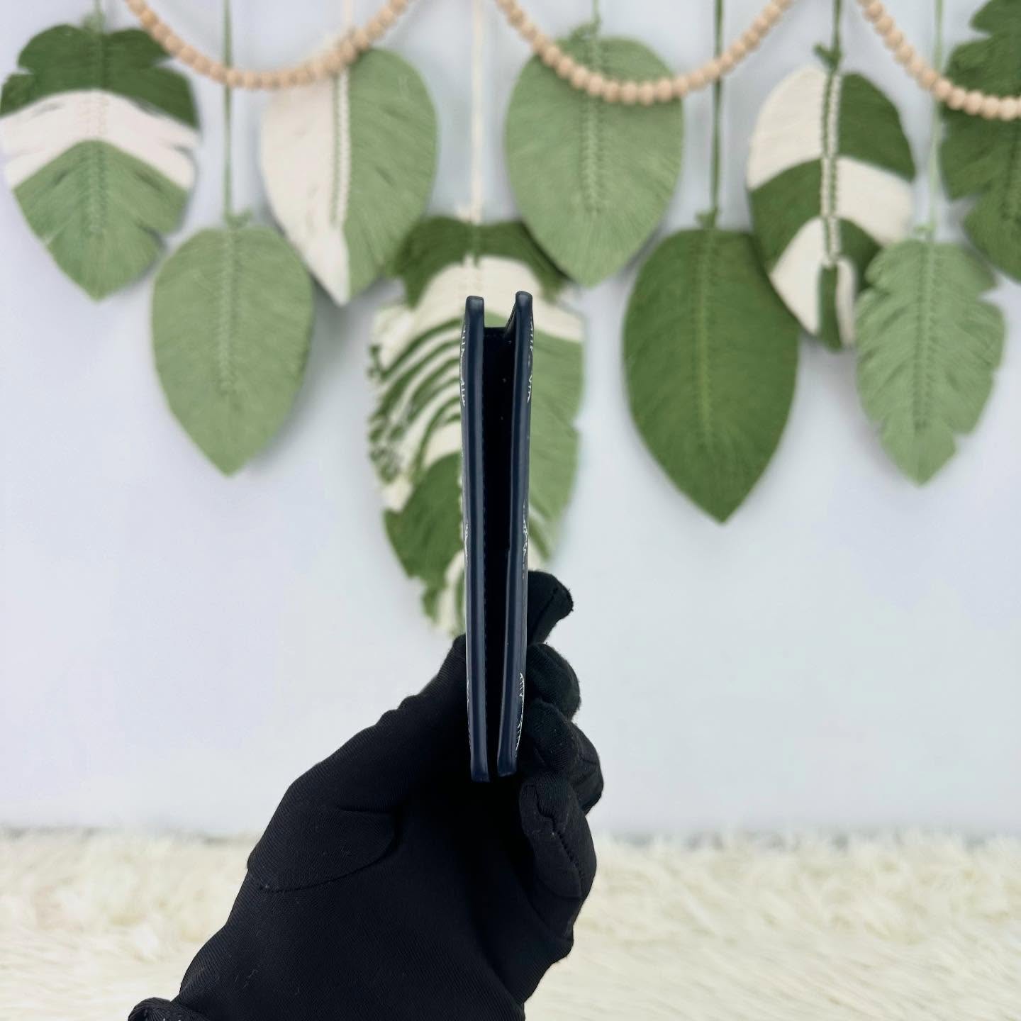 LV 🤍PRE OWNED Pocket Organizer 藍白色真皮印花卡片包 晶片款 全套有單💙