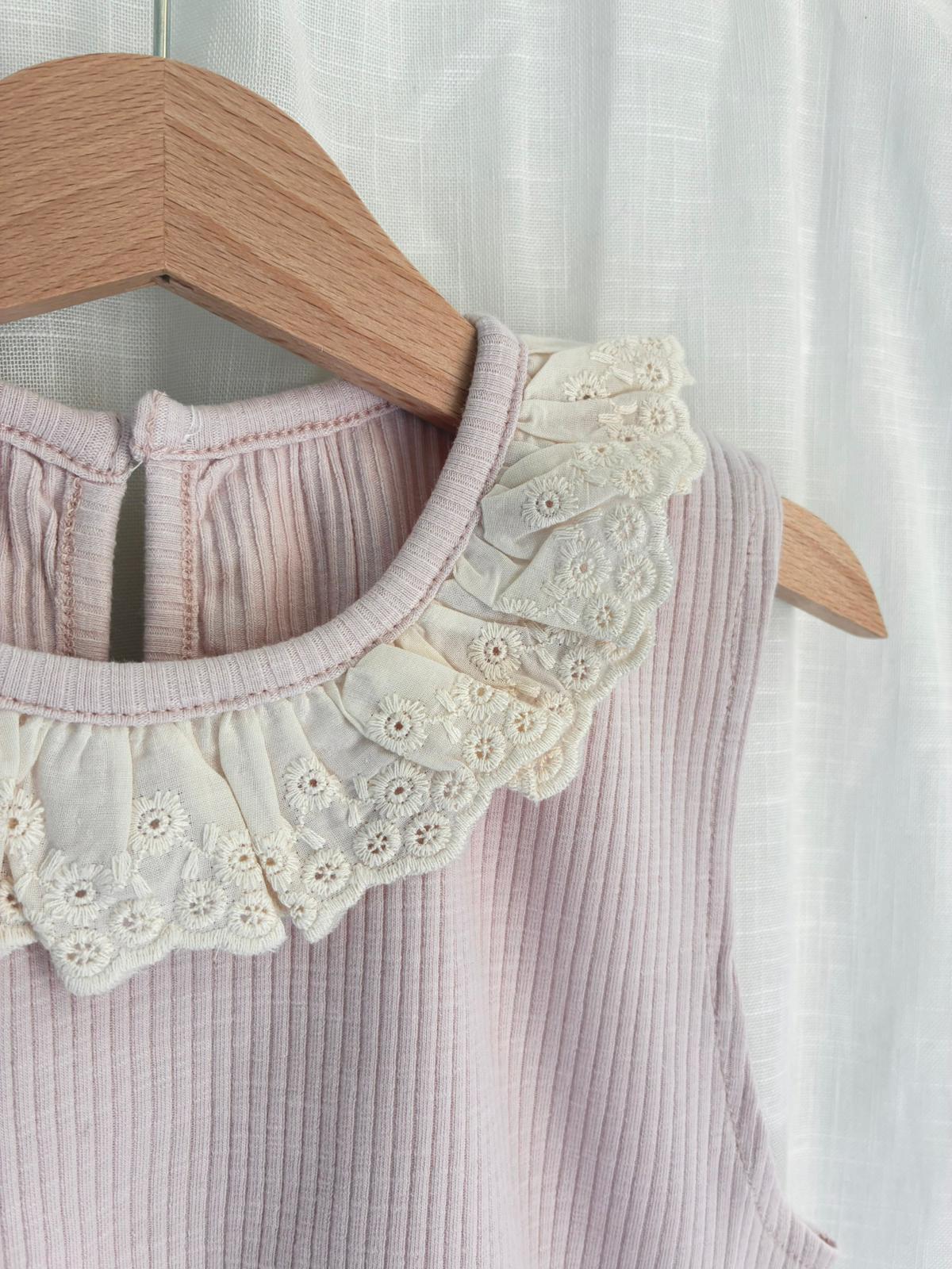 花邊背心領T恤YX25122