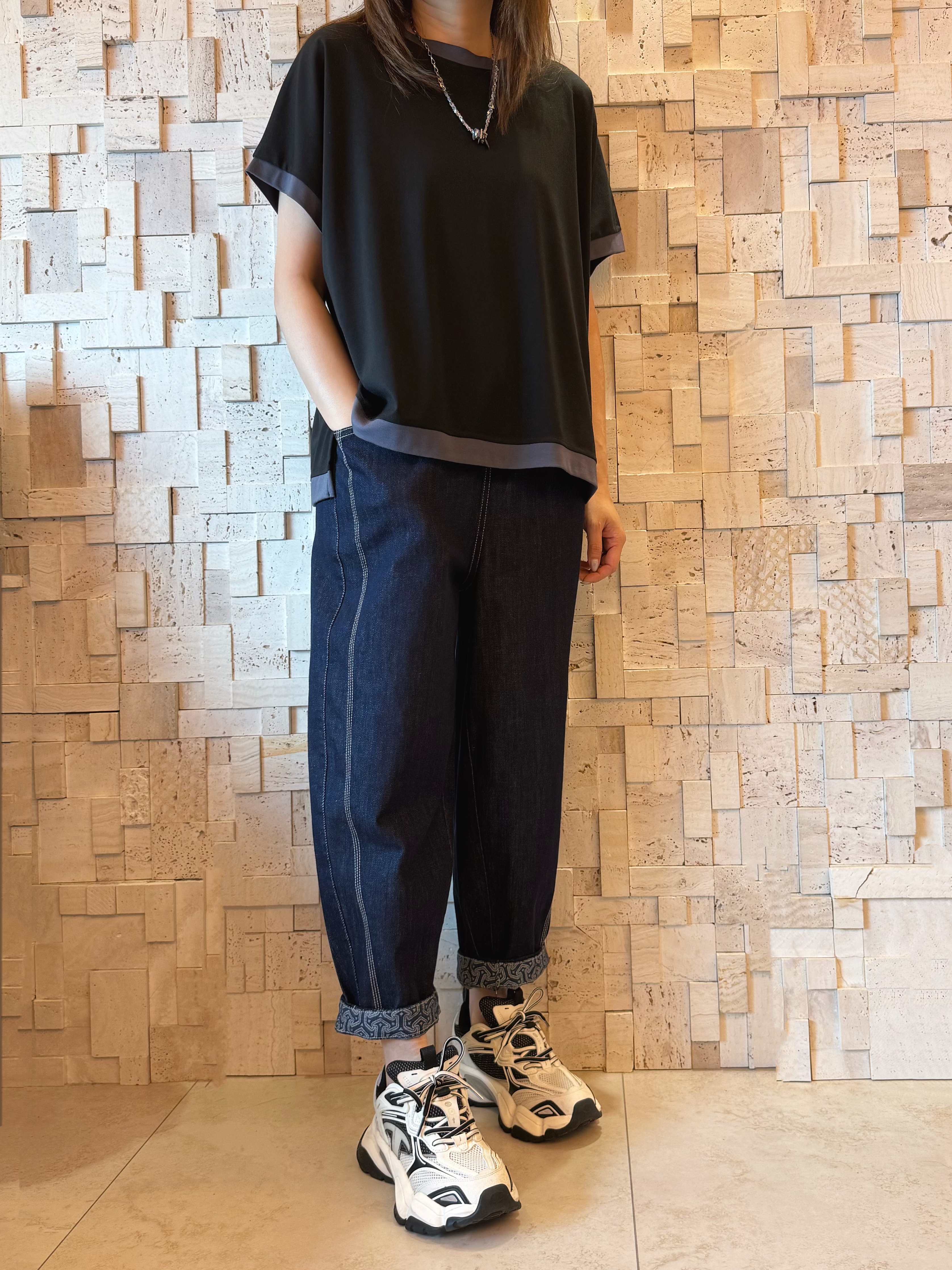 #2094 簡約撞色圓領Top 🔥