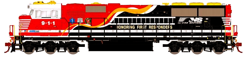 美國 911 Norfolk Southern SD60E 9-1-1 DCC w/Sound