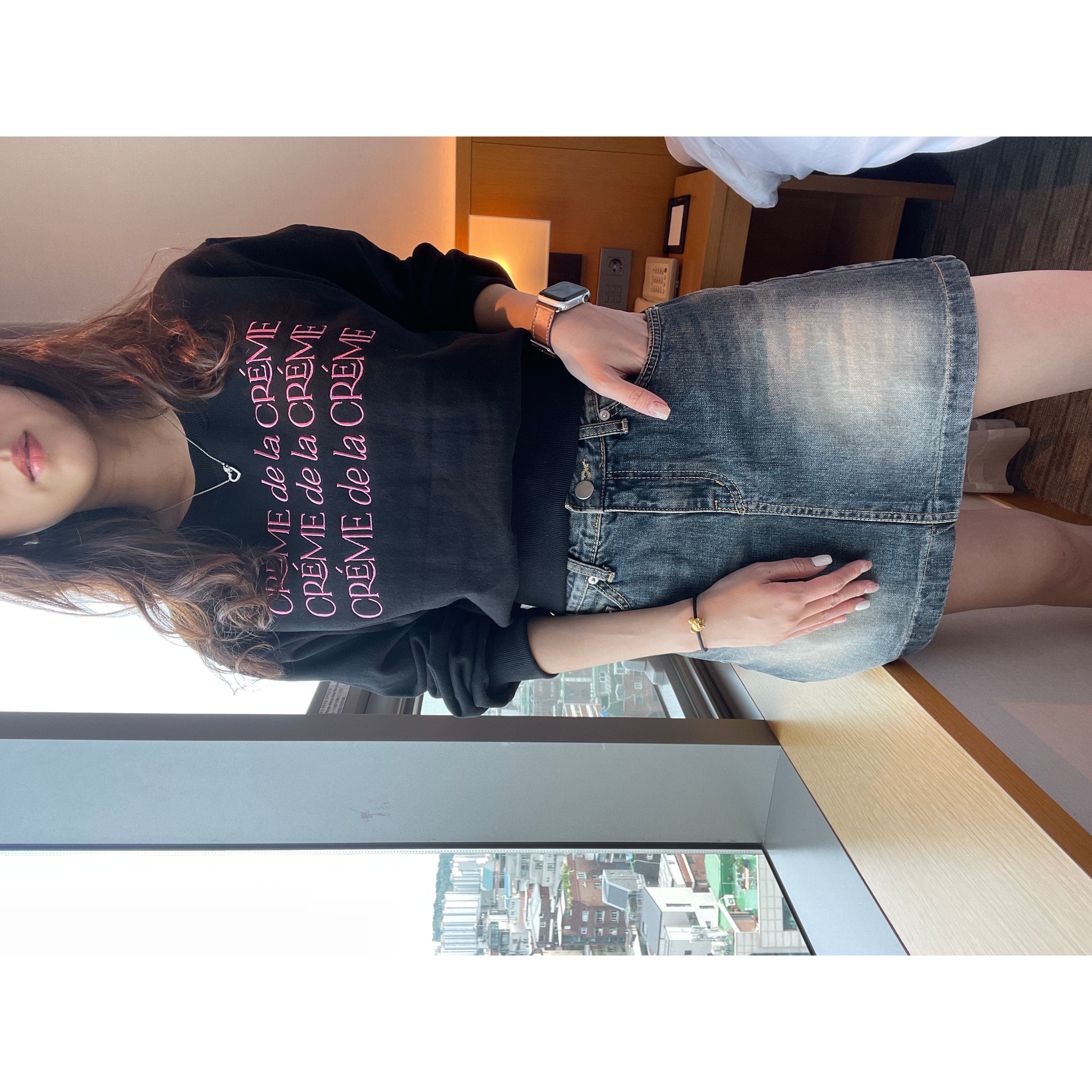 特價繡字拼色衛衣