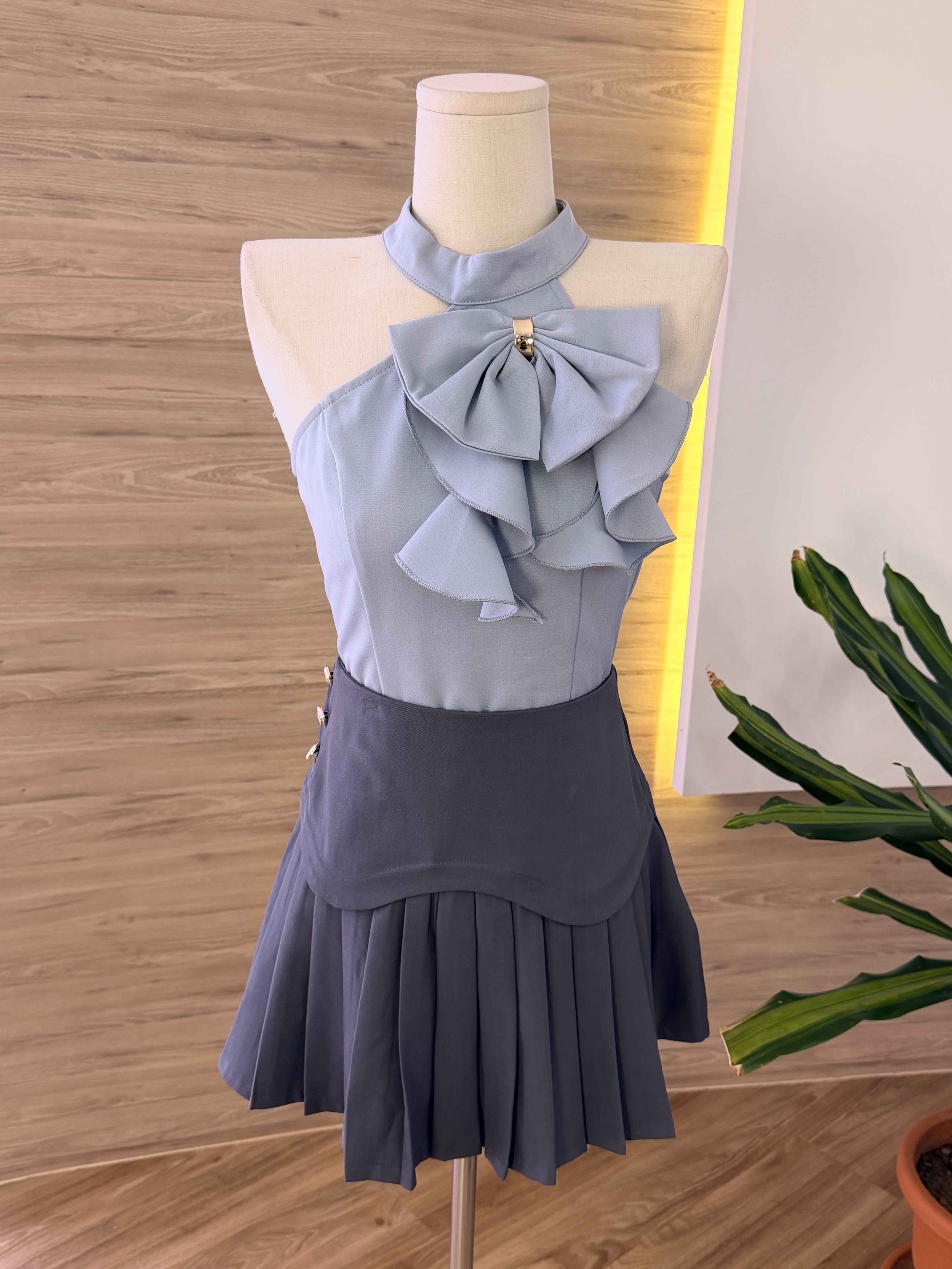 Seraphine Bow Ruffle Top