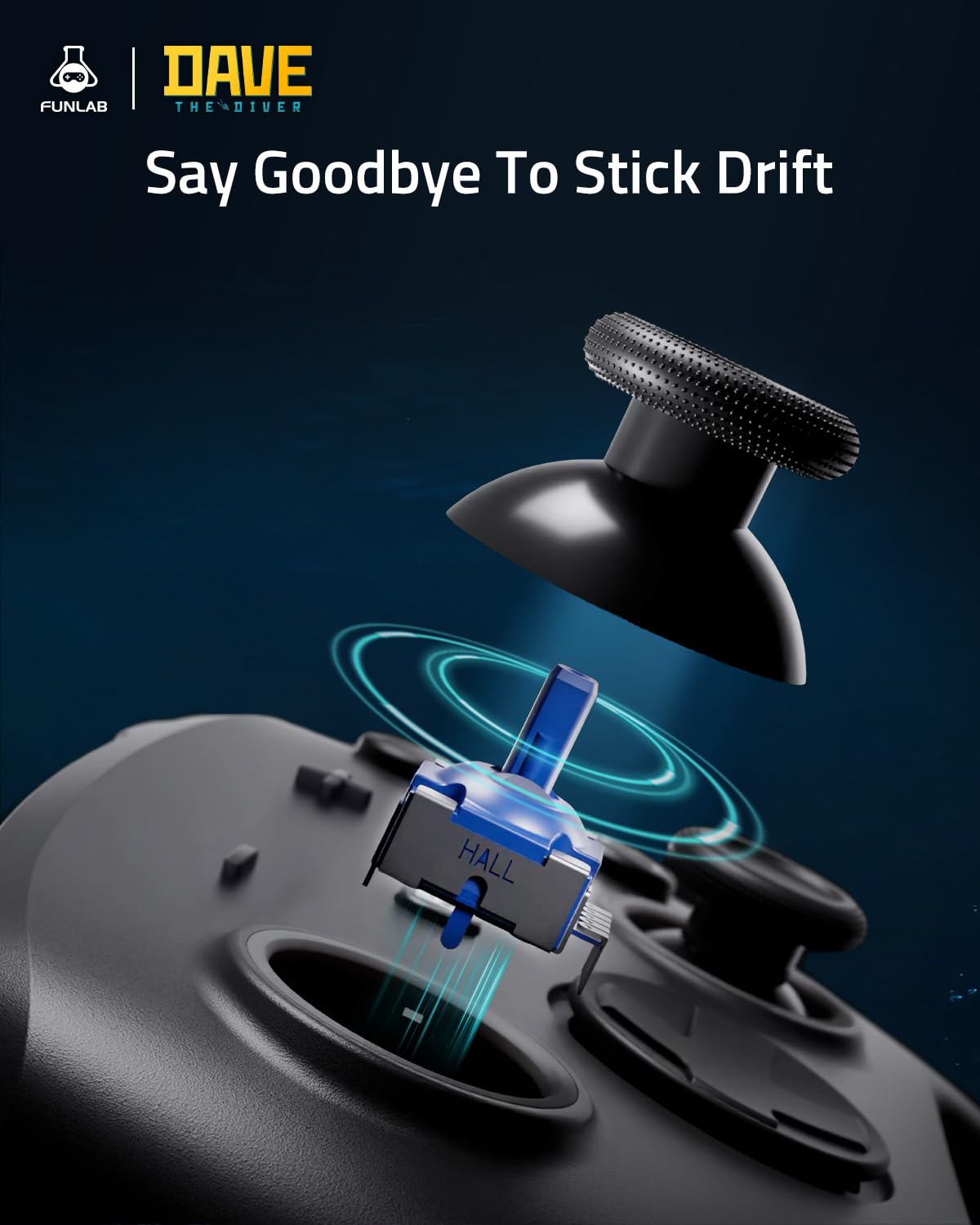SW2 FUNLAB 無線控制器連充電底座 FF05 (潛水員戴夫)  Wireless Controller with charging dock for Nintendo Switch2/OLED/Lite FF05 (DAVE THE DIVER)  SW2-0358
