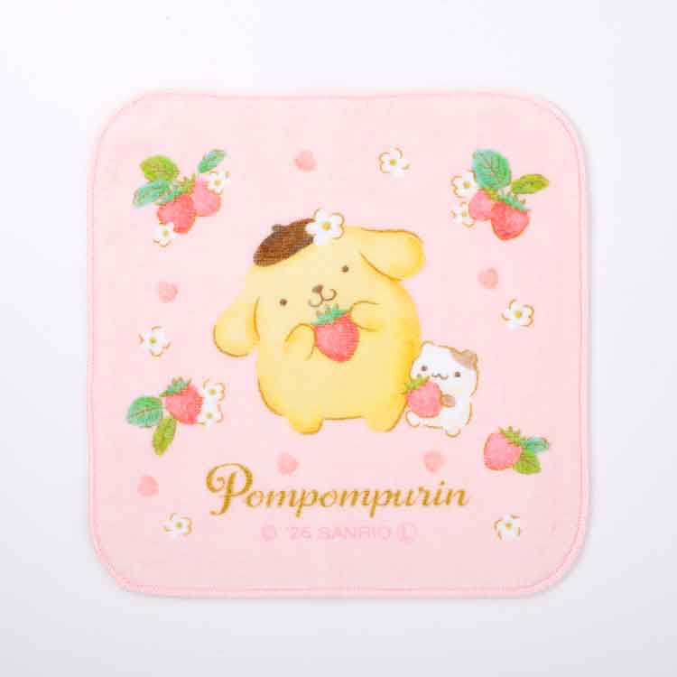 🎀【預訂】Pompompurin 草莓朋友系列手巾