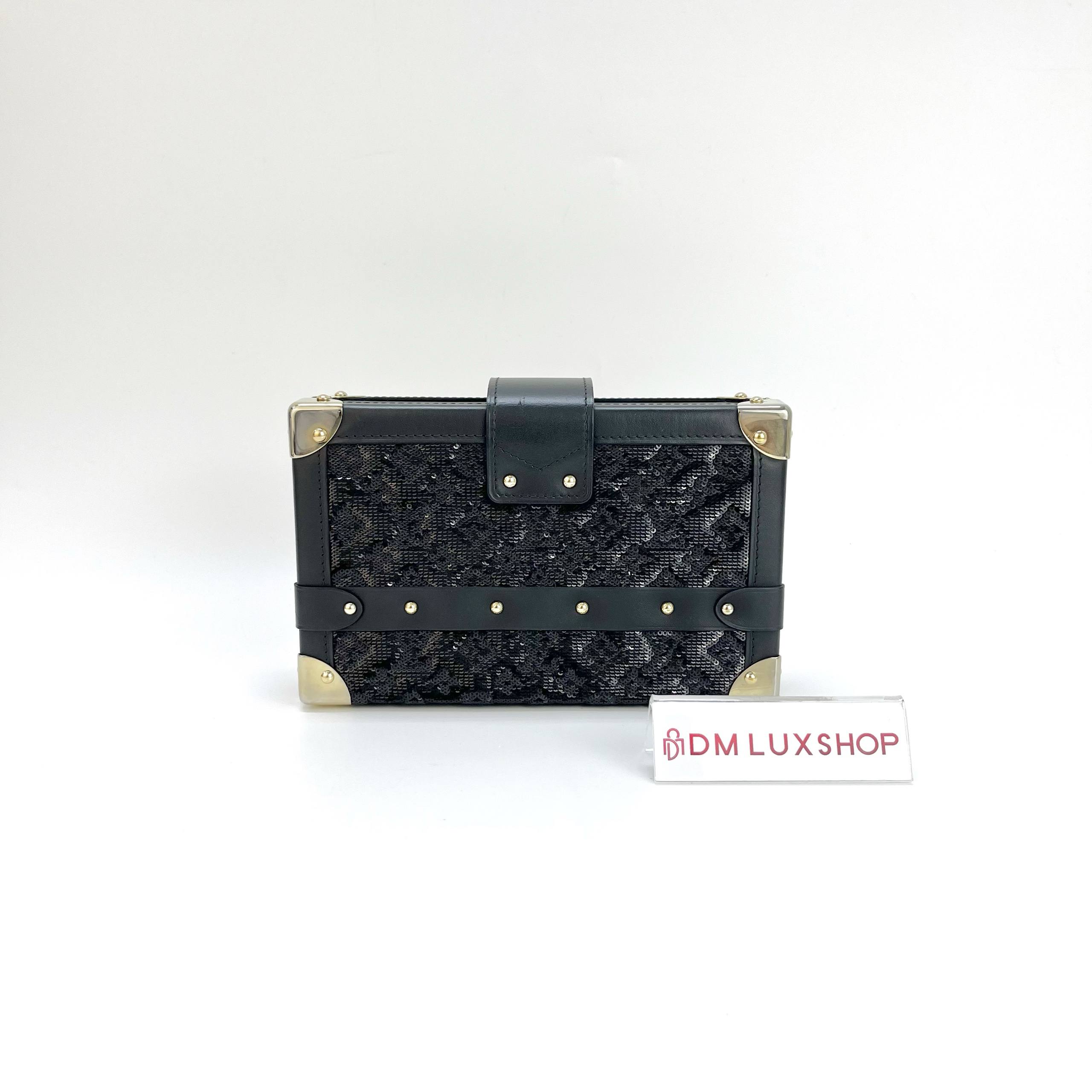 LV Black Sequins Petit Malle GHW