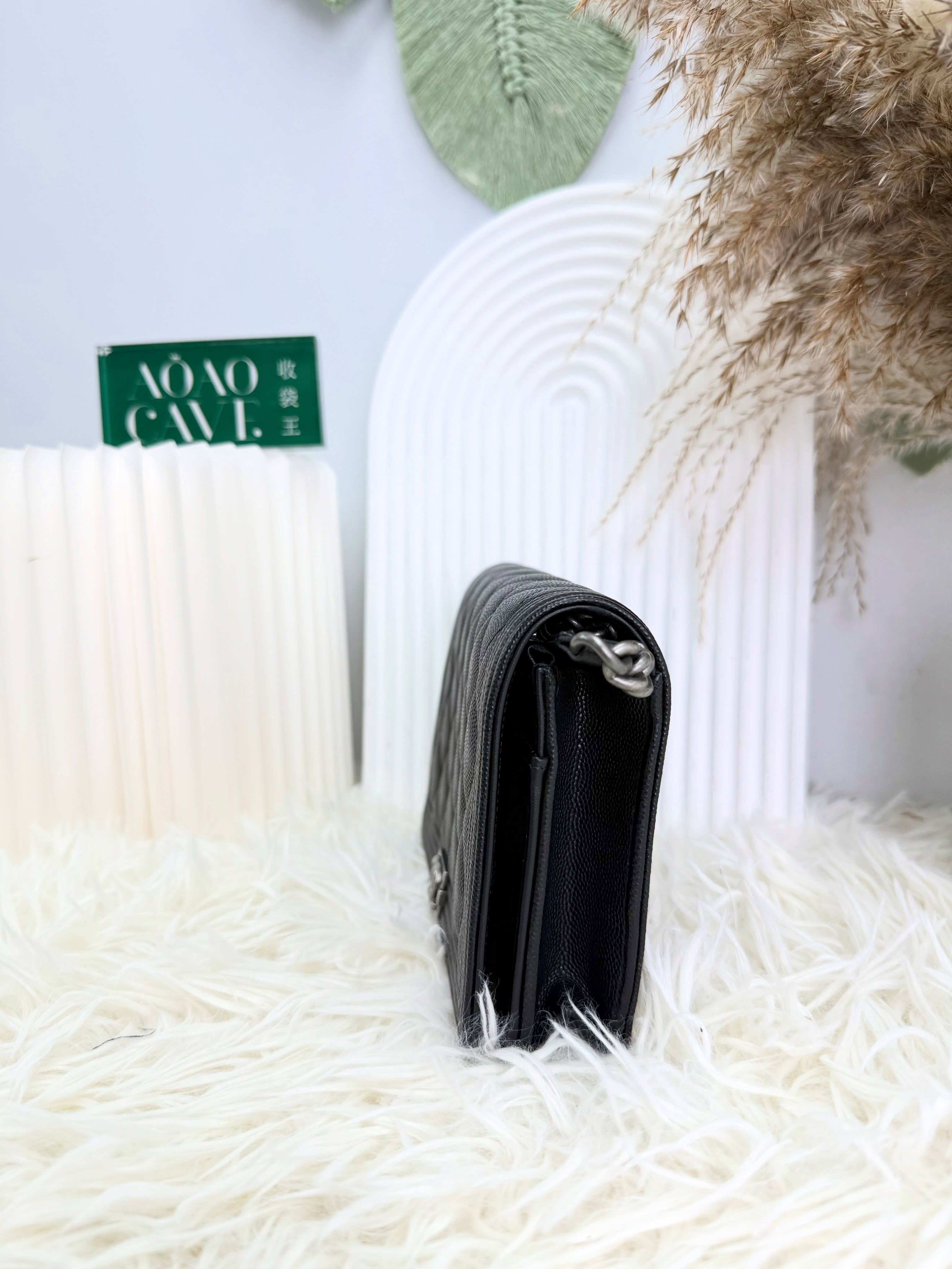 Chanel👜 PRE OWNED 🛍️黑色leboy woc 晶片款 全套 有單 🖤 
