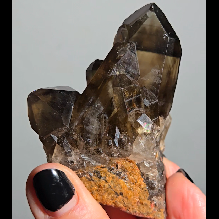 Smoky citrine cluster from Madagascar - C107