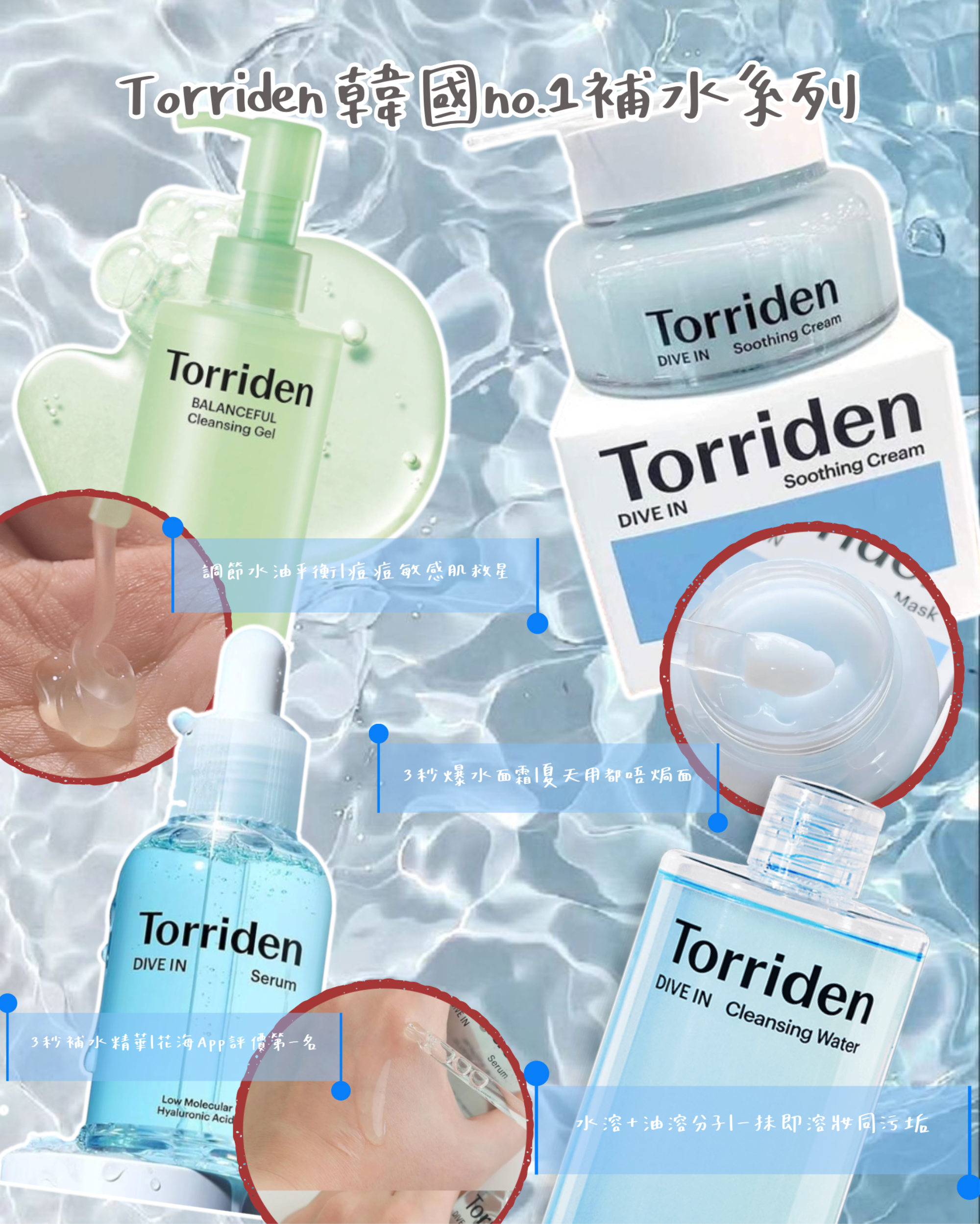 「油肌／敏感肌都啱用｜Torriden 韓國no.1補水系列到港預訂中💦」