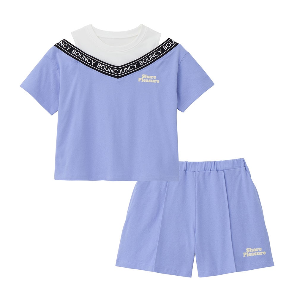 🆕【⭐訂購⭐】🌀 🇯🇵 日本直送 GITA 疊層式 露肩Tee+短褲 套裝［2款選］🌀 [ELDA-0057][260507]