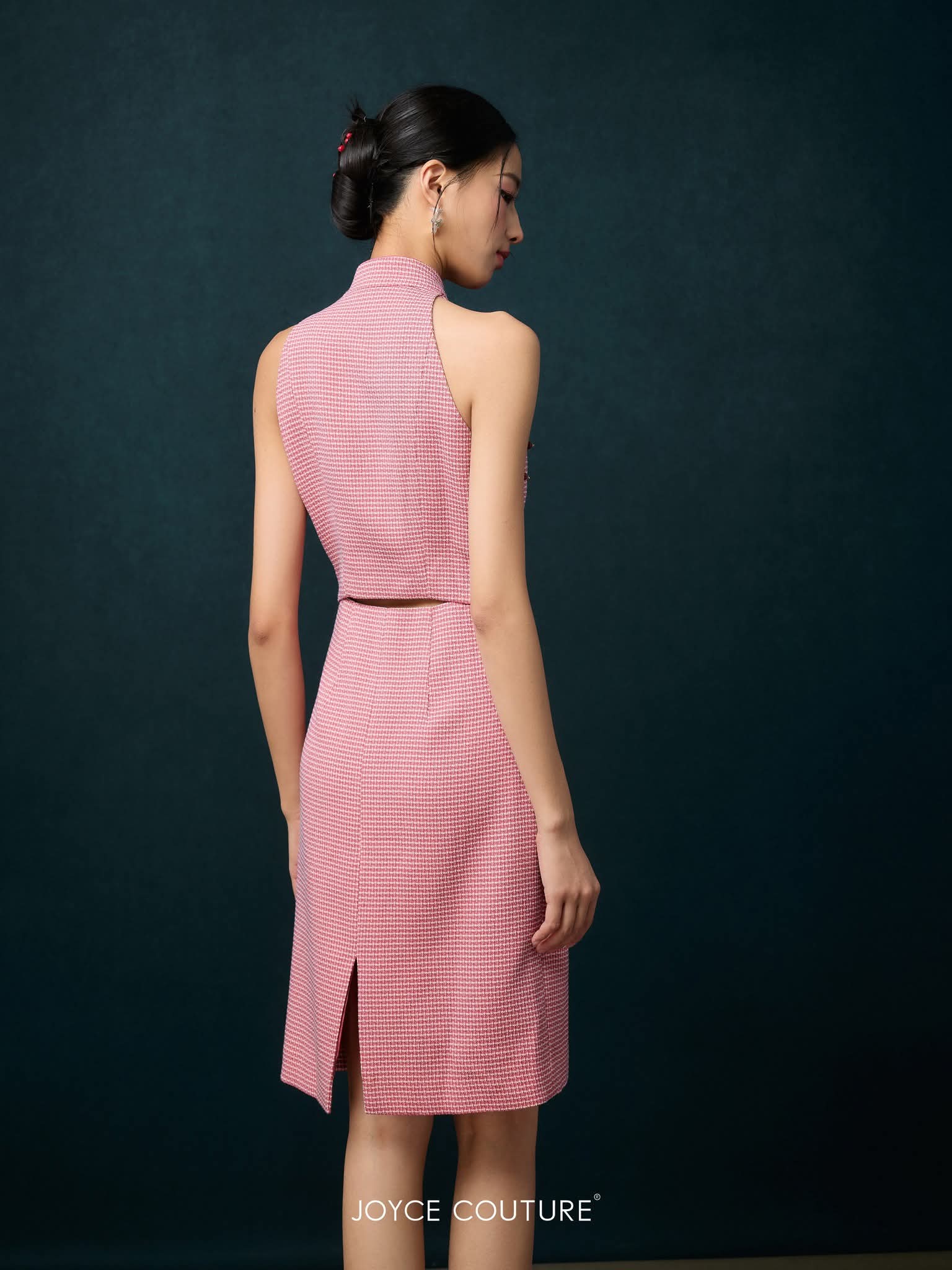 现代风格旗袍连身裙 D0094