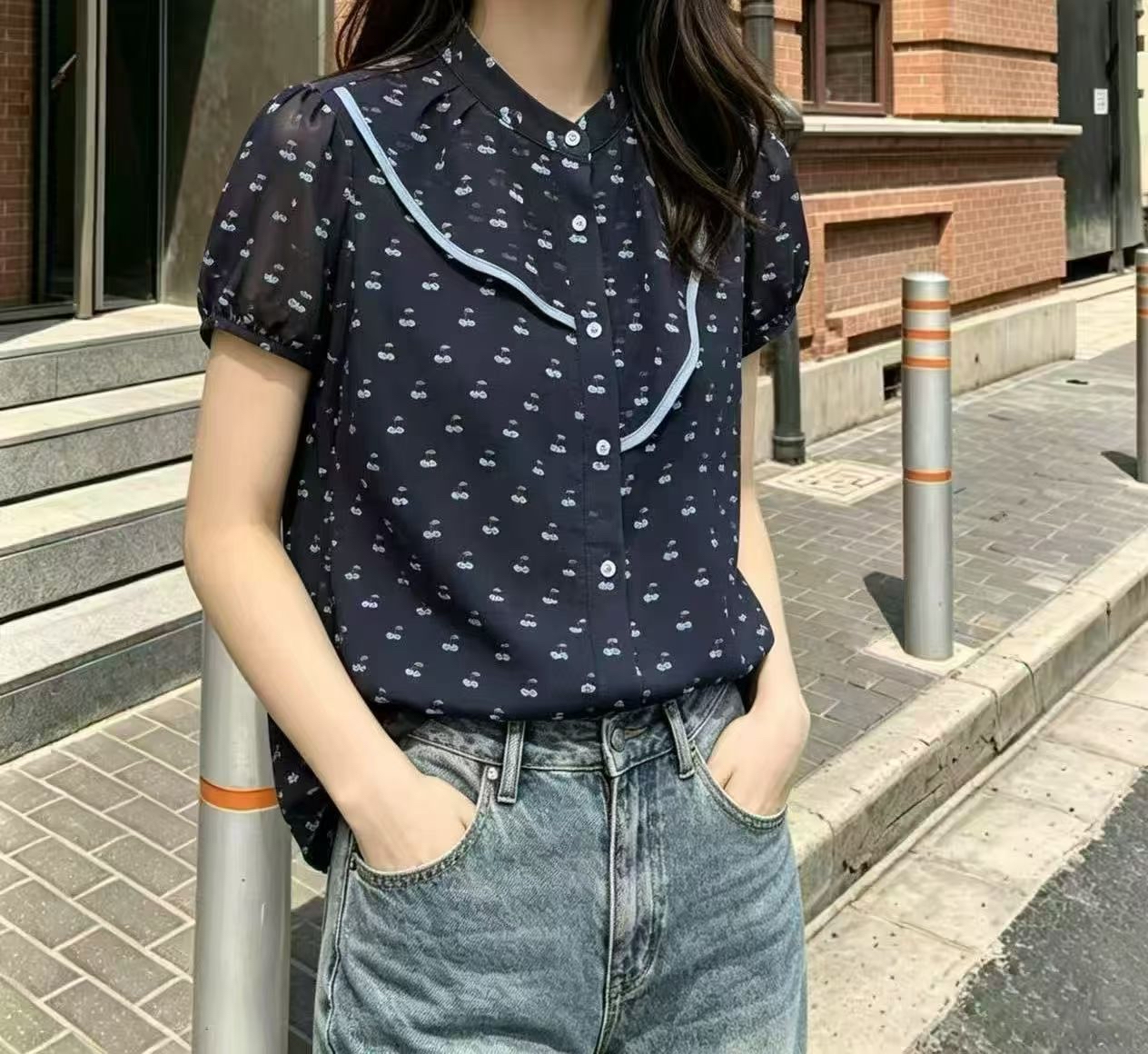 車厘子雪紡Top