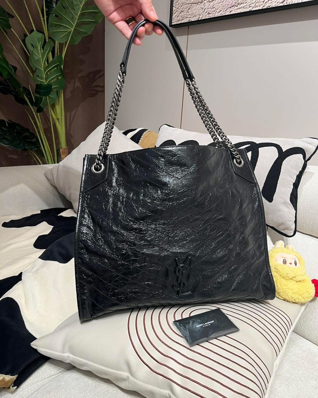 Ysl Niki shopping tote calfskin 100%Authentic, 98%new ✅ certificate ✅dust bag 