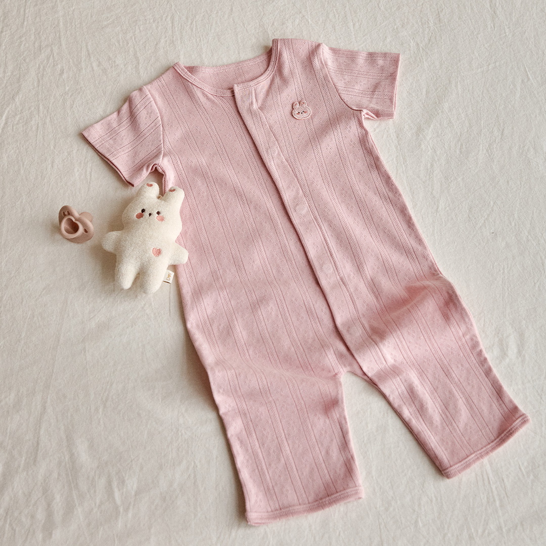 26S/S DTD一碰閉合磁扣系列🧲-清涼鏤空連身服