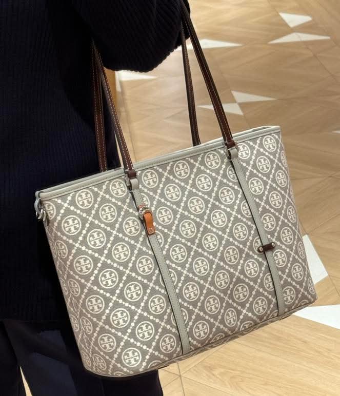 香港現貨-Tory BurchMonogram Small Zip Tote Bag