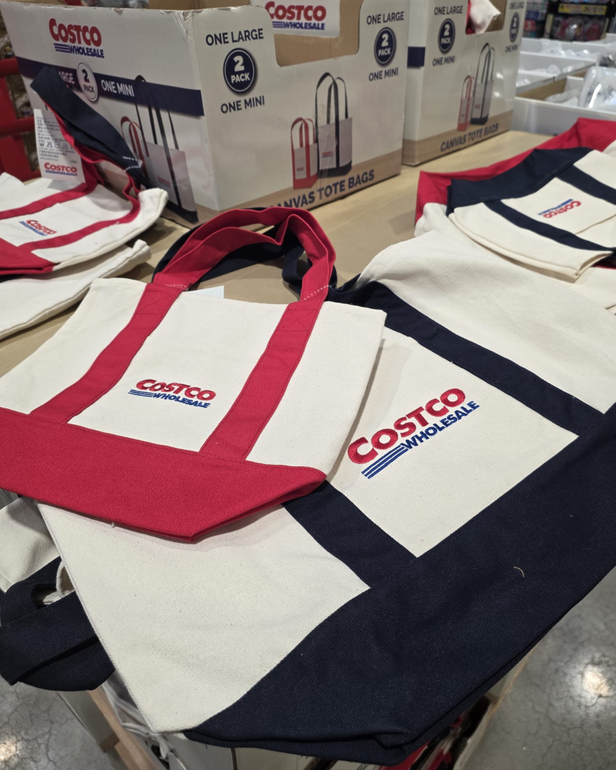 日本Costco直送  Costco 棉質購物袋 大袋+小袋/組 keepcool logo canvas tote bag