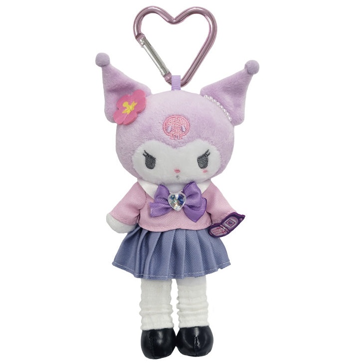 現貨｜Sanrio Kuromi 長腿 日版 毛公仔 吊飾 掛件 連心形扣 (MK5503)