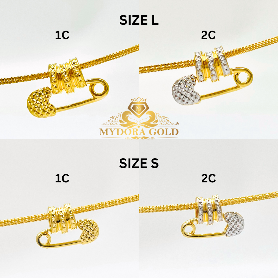 MYDORA Tube Bead Fesyen Safety Pin (5G) l EMAS 916/22K