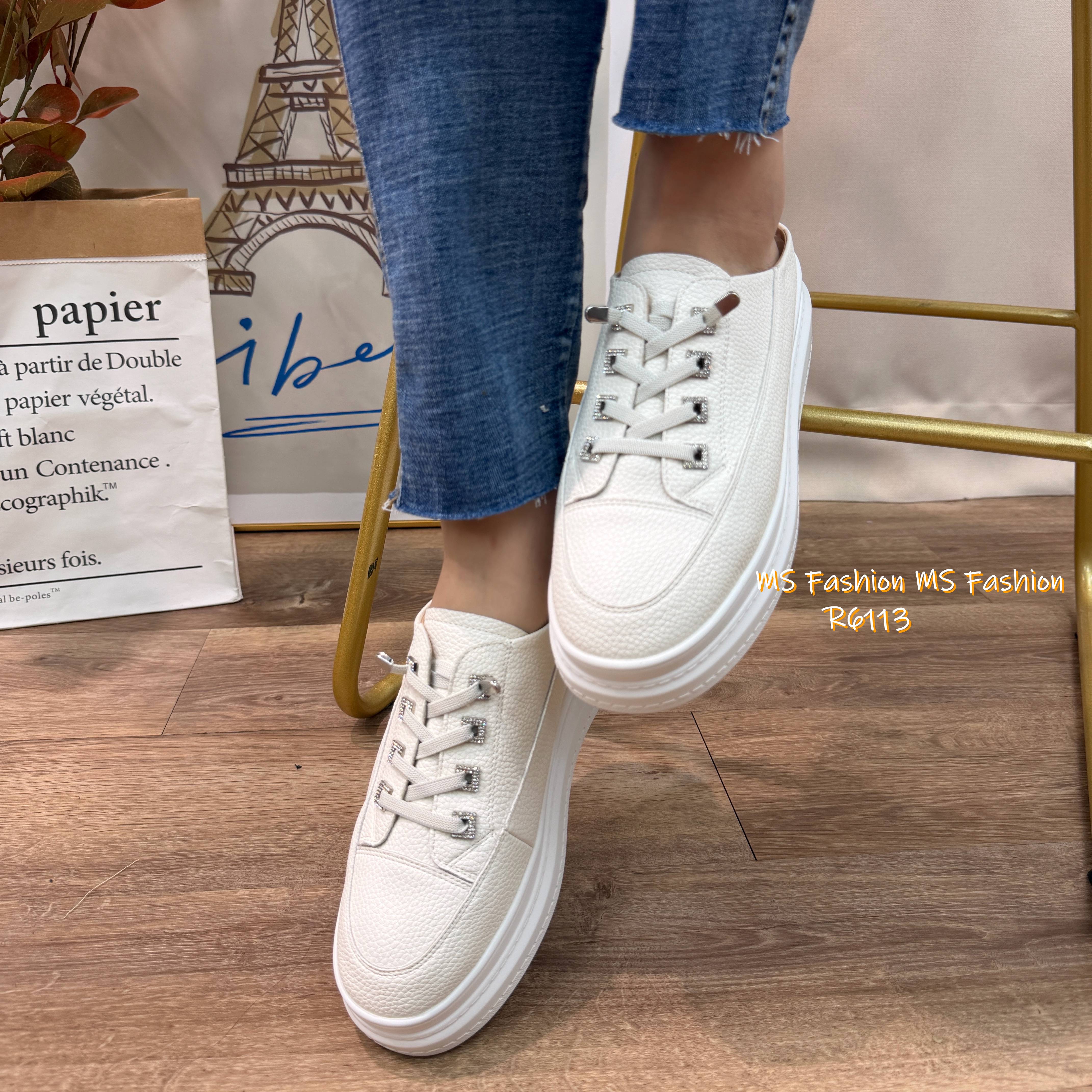 R6113 韓國🇰🇷真皮後拖厚底Sneakers