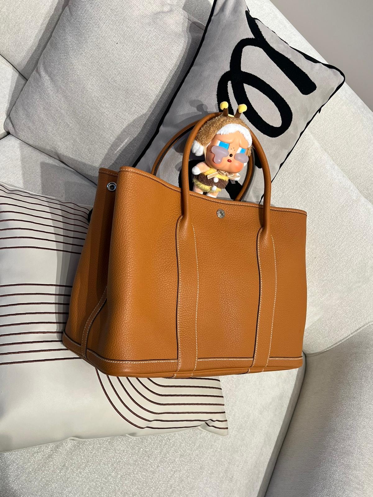 Hermes Garden Party 36 Stamp X Gold TC牛皮 100%Authentic, 98%New ✅Dust bag ✅Box