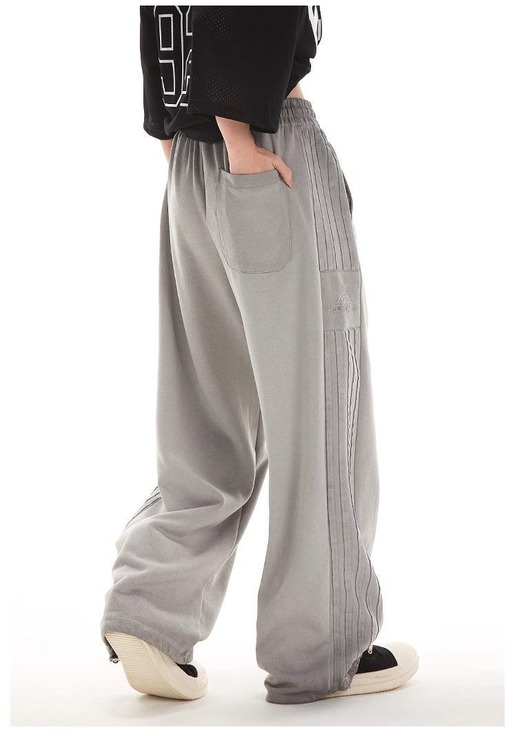 秋冬款男女輕便闊腳棉質褲 