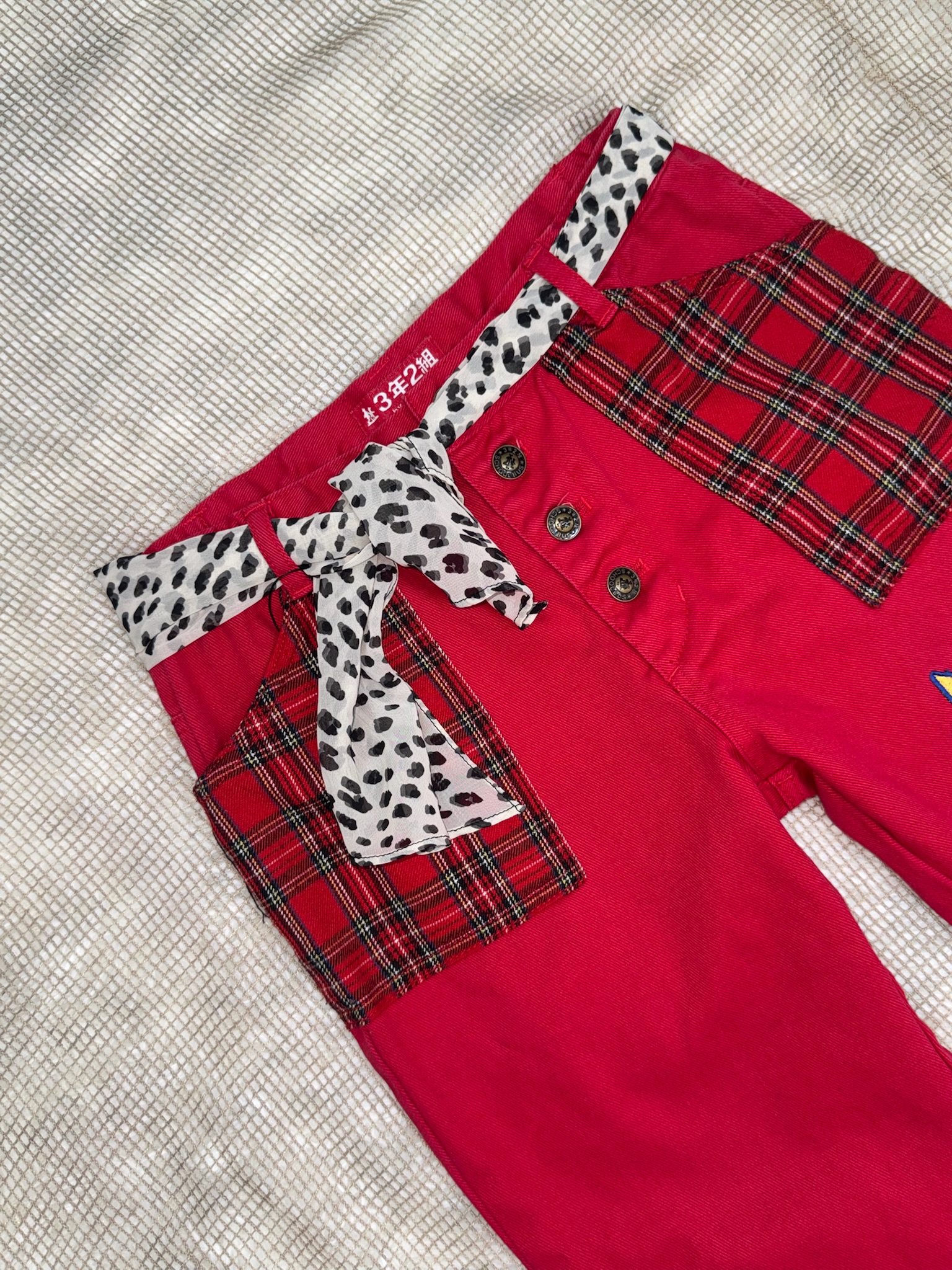 3年2組 J-Fashion Y2k Harajuku Star Embroidered Trousers