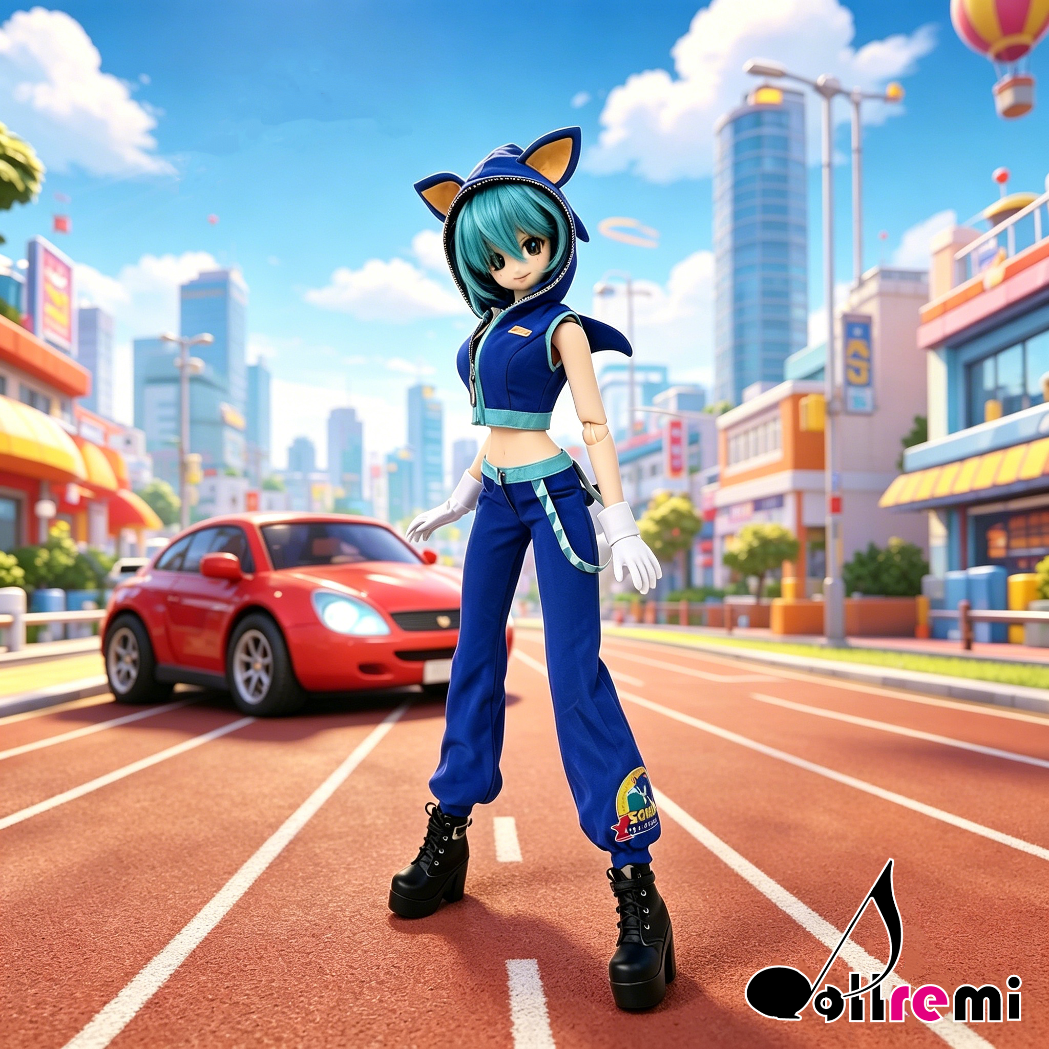 【dollremi】(DD0925) COS Hatsune Miku Project DIVA Arcade - Sonic Style 初音未來 - 歌姬計劃 街機版