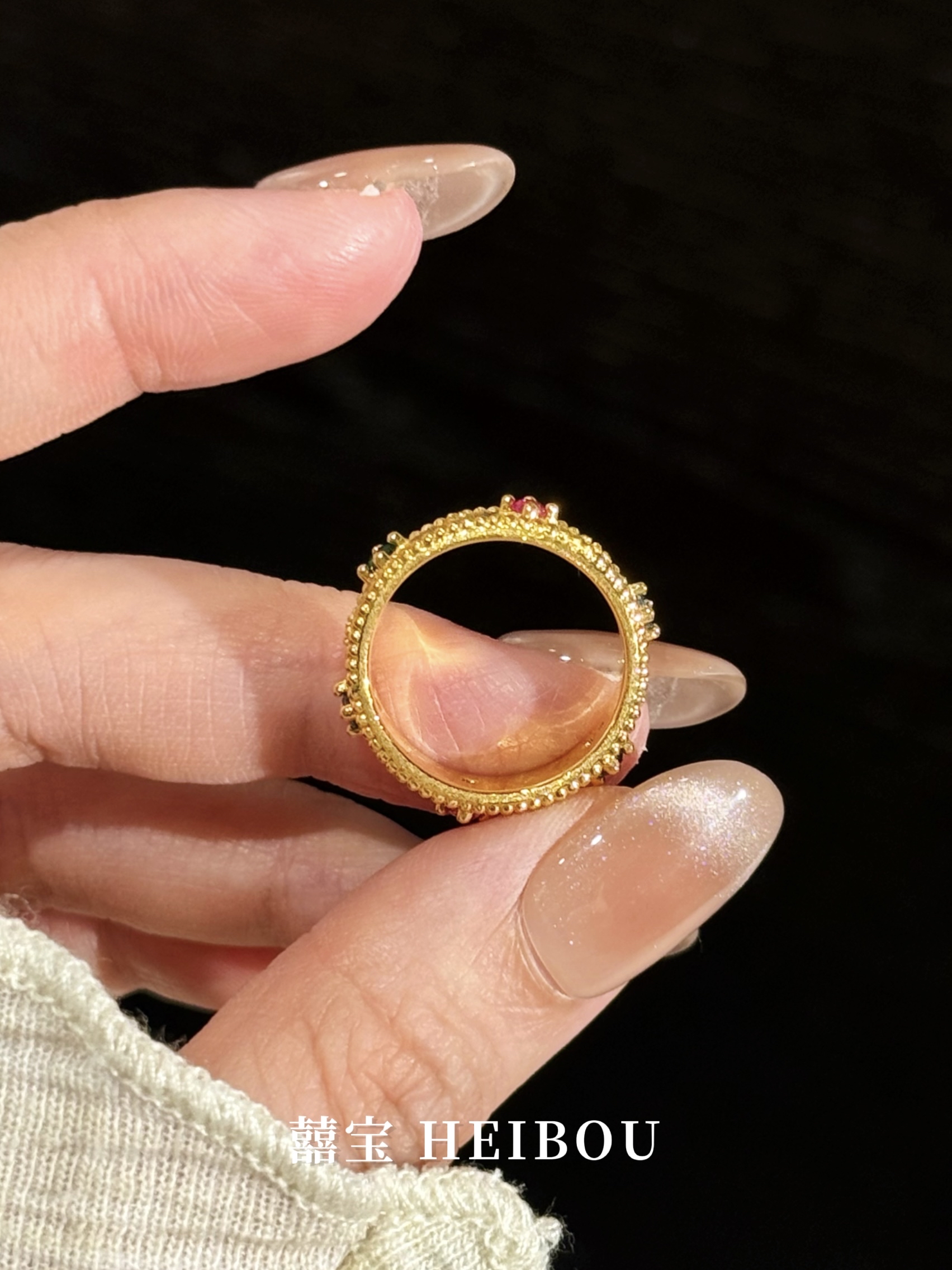 【5D工艺】彩钻八芒星戒指