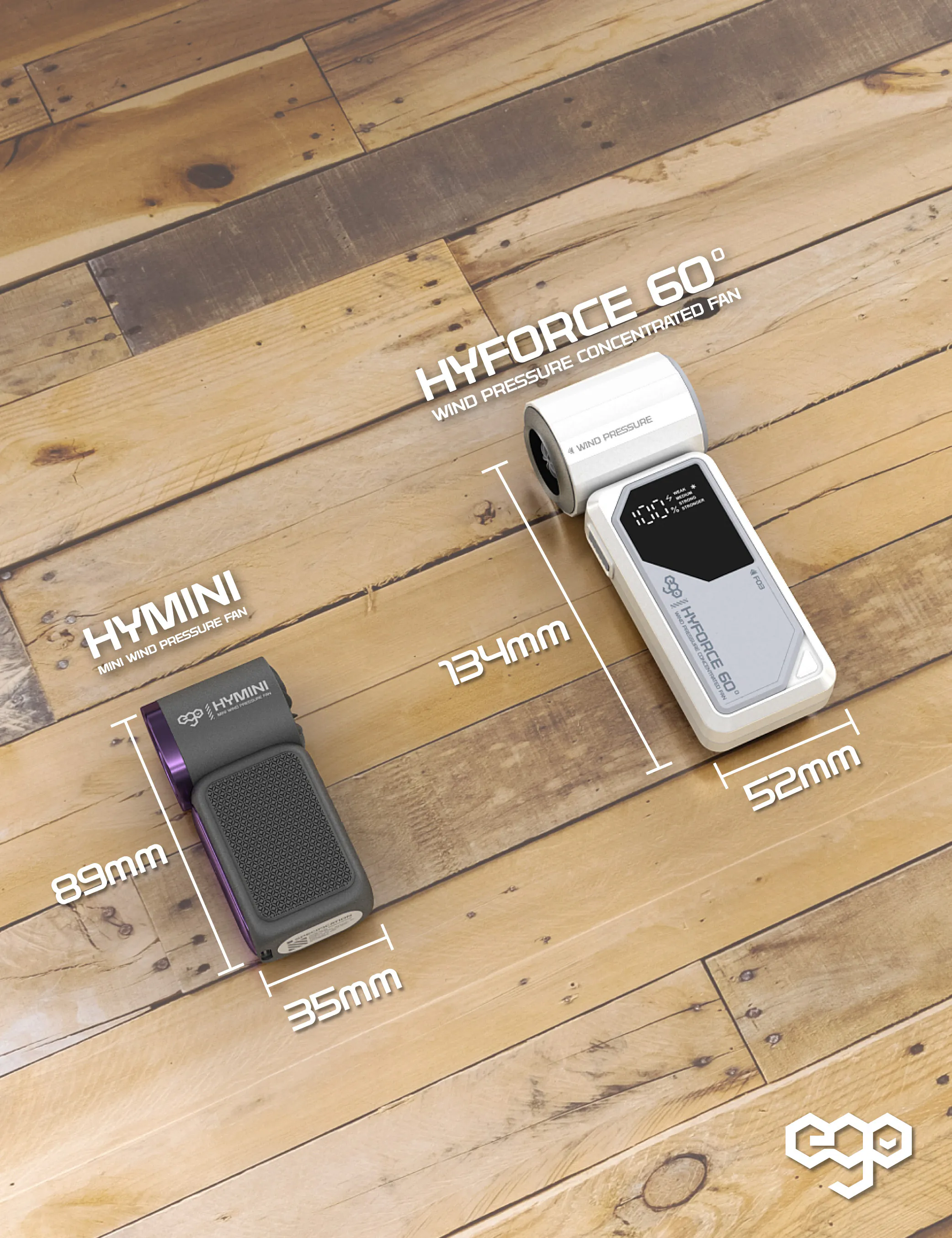 香港行貨 一年保養 ego - HyMini 極迷你風扇 8小時長氣 / 2.4萬轉風壓 / LED顯示 / 超迷你體積 X688