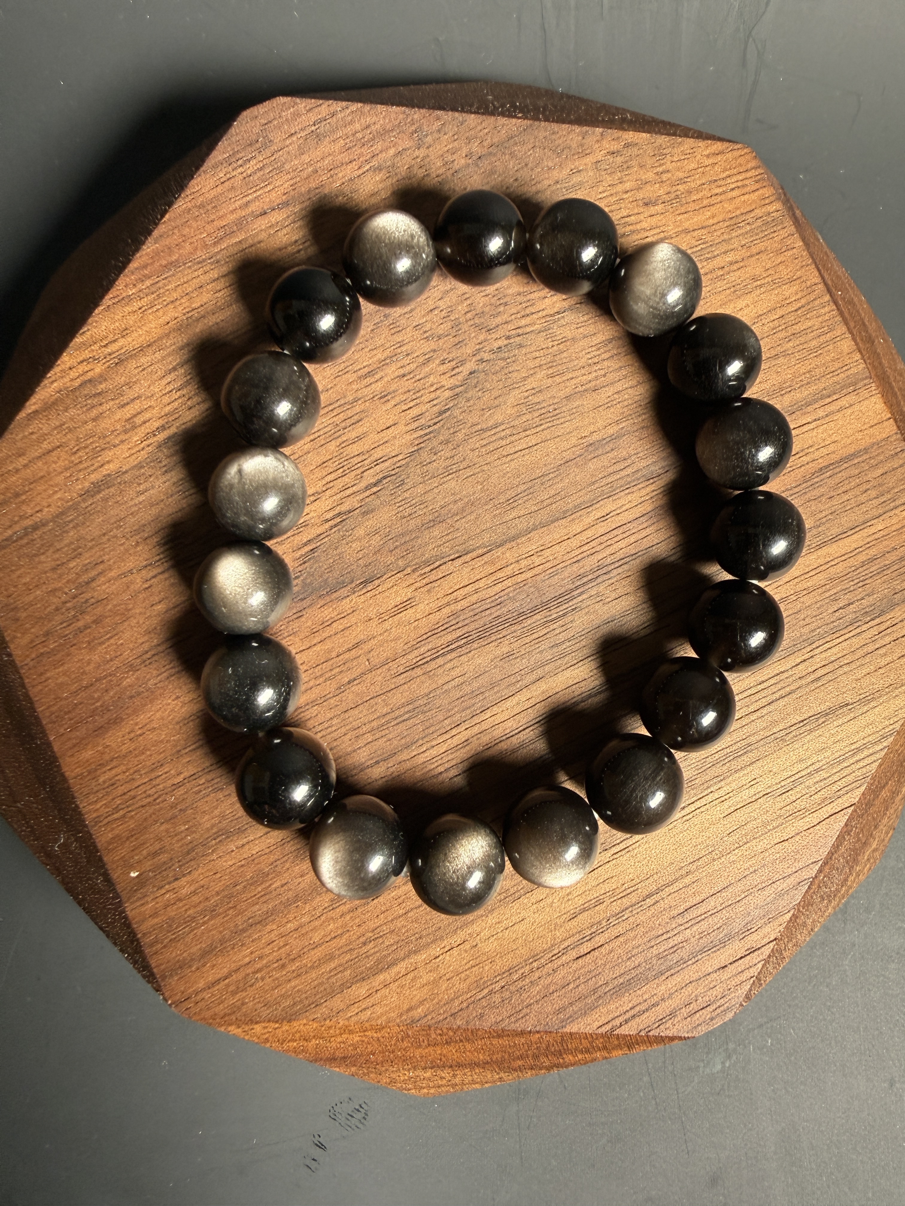銀曜石手串 (10mm) (option 2)