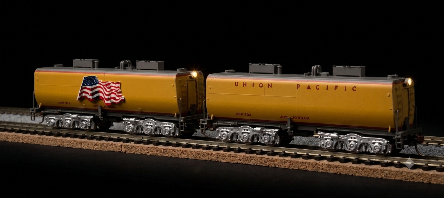 Scaletrains N （1：160） Union Pacific Late Steam Excursion Water Tender Set (配置模擬及數碼燈光效果）