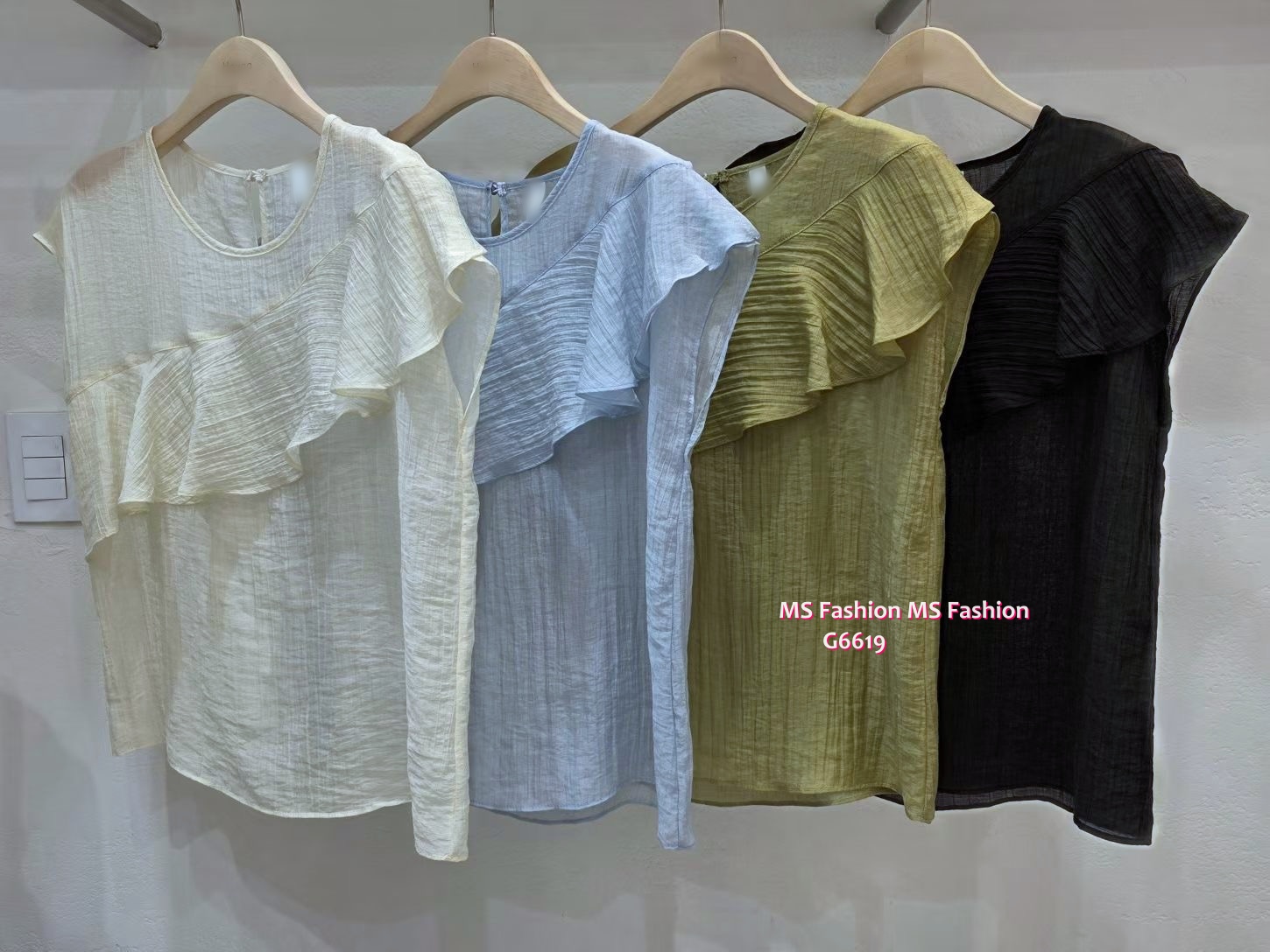 G6619 靚料靚色ruffle top