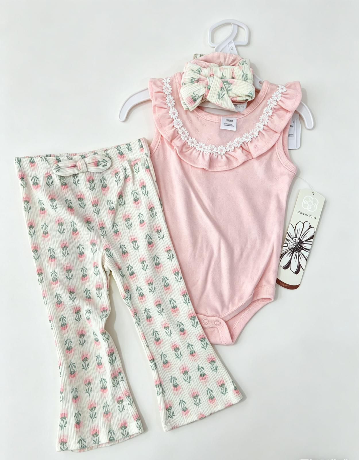 預訂款～三件套裝（背心包屁+頭巾+長褲）