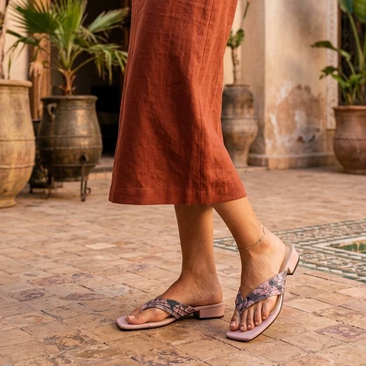 1122 - Batik Sandals (Pink)
