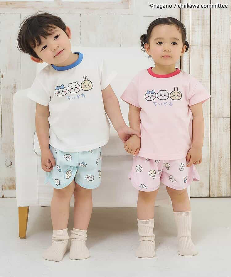 🇯🇵預訂 日本直送🇯🇵Apres les cours x Chiikawa系列兩色人物印花短袖家居服上下套裝