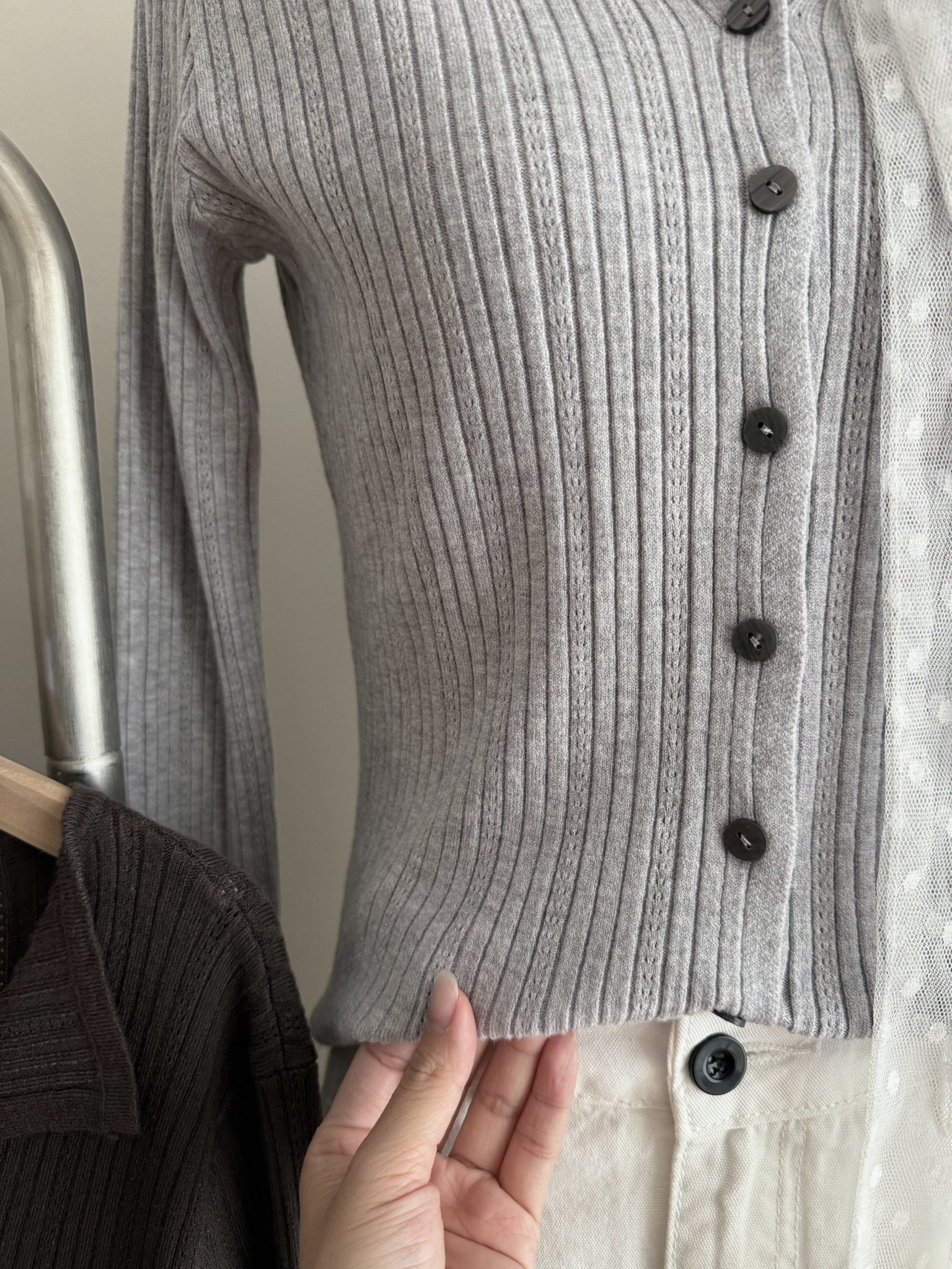 Quinn Knitted Cardigan | Grey