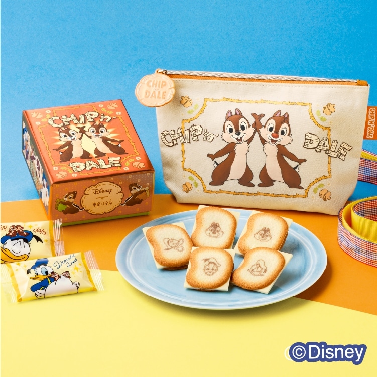 🌸 【預訂】Chip & Dale 白朱古力夾心餅Pouch Set (10入) - Tokyo Banana x Donald Duck, Chip & Dale
