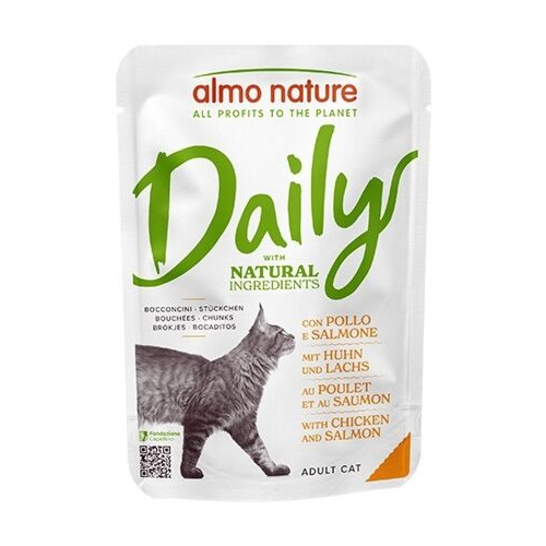 Almo Nature Daily Complete Food 雞肉+三文魚 主食鮮包 70gx30