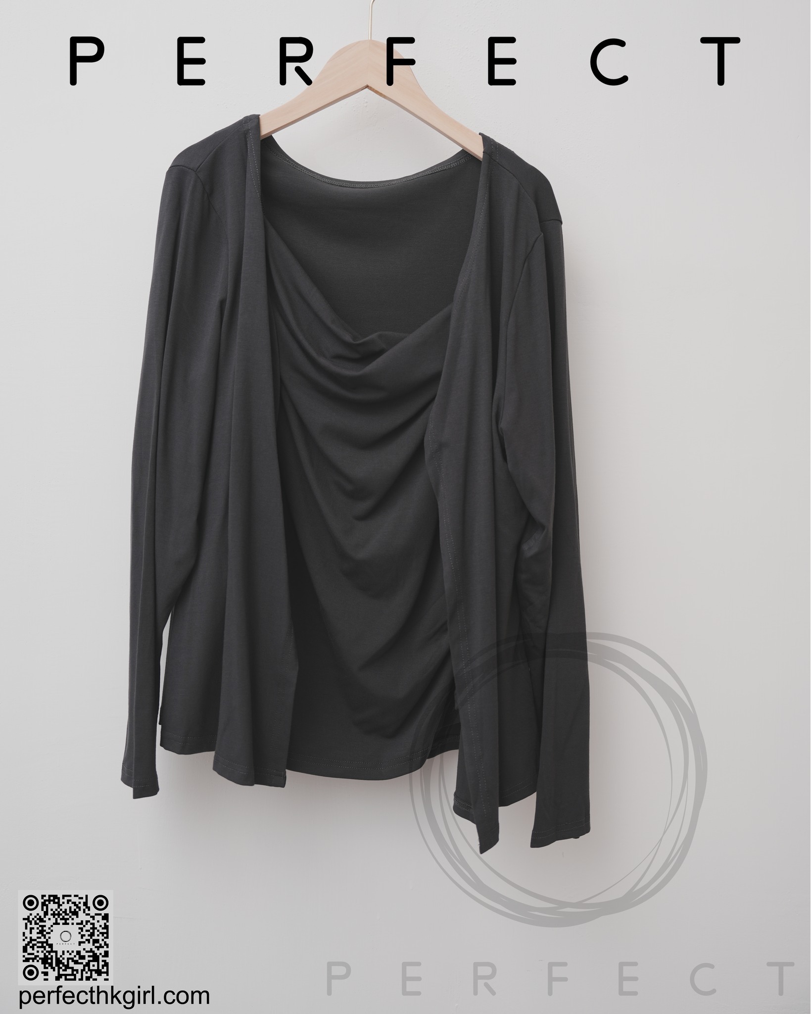 W0012_高彈力顯瘦四季背心涼感套裝裙（氣質灰）