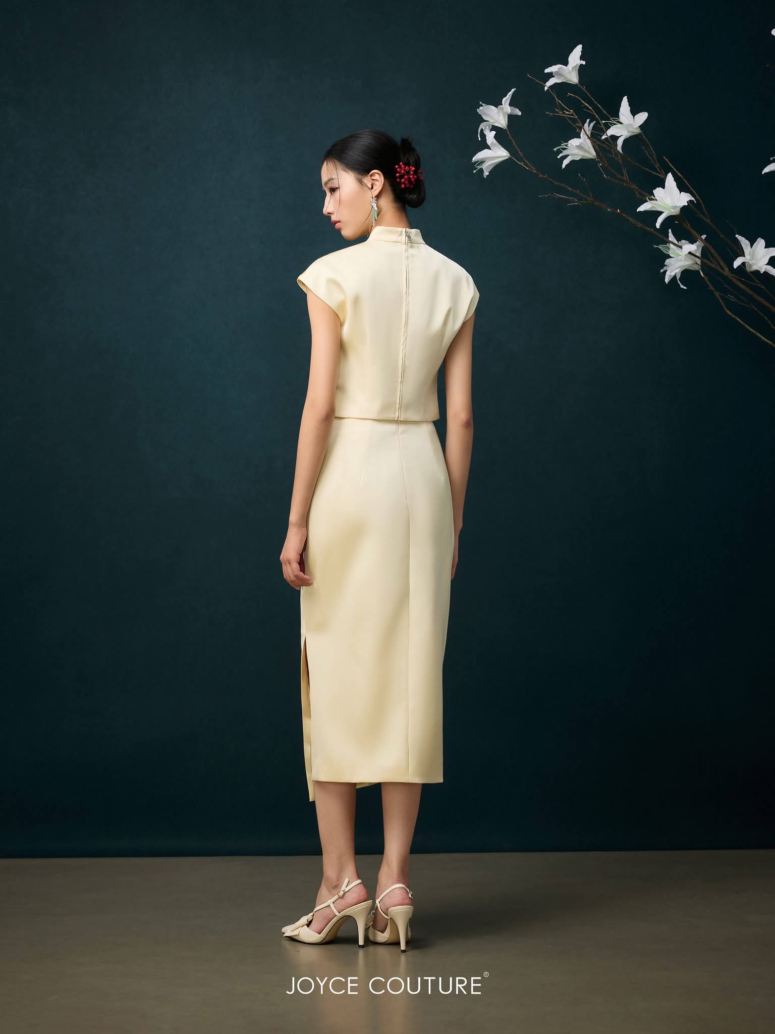 立领不对称下摆旗袍上衣 T0763