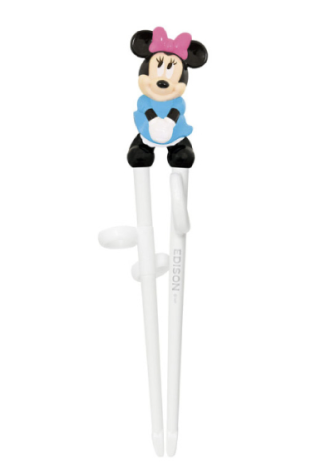 日本 Edison愛迪生 兒童3D學習筷 右手 -2歲以上適用 米妮款 平行進口