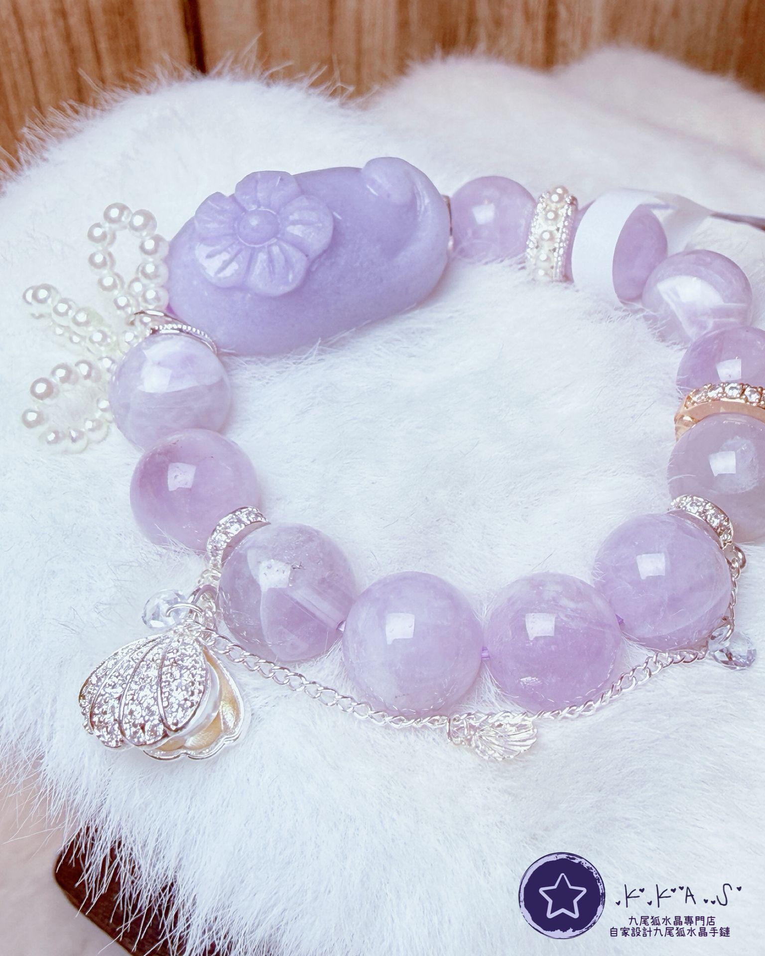 K00240 佘太翠 貓頭 自家設計手鏈