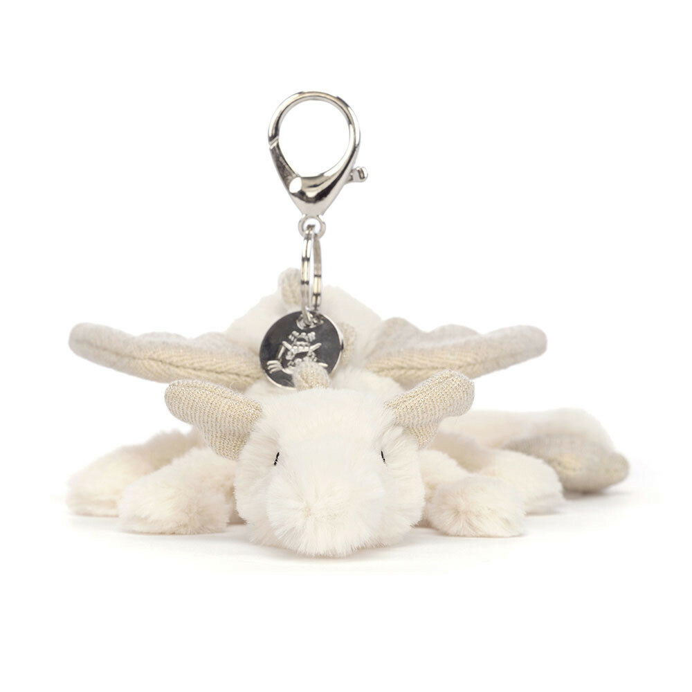 JELLYCAT Snow Dragon Bag Charm | 白龍鎖匙扣 (Retired)
