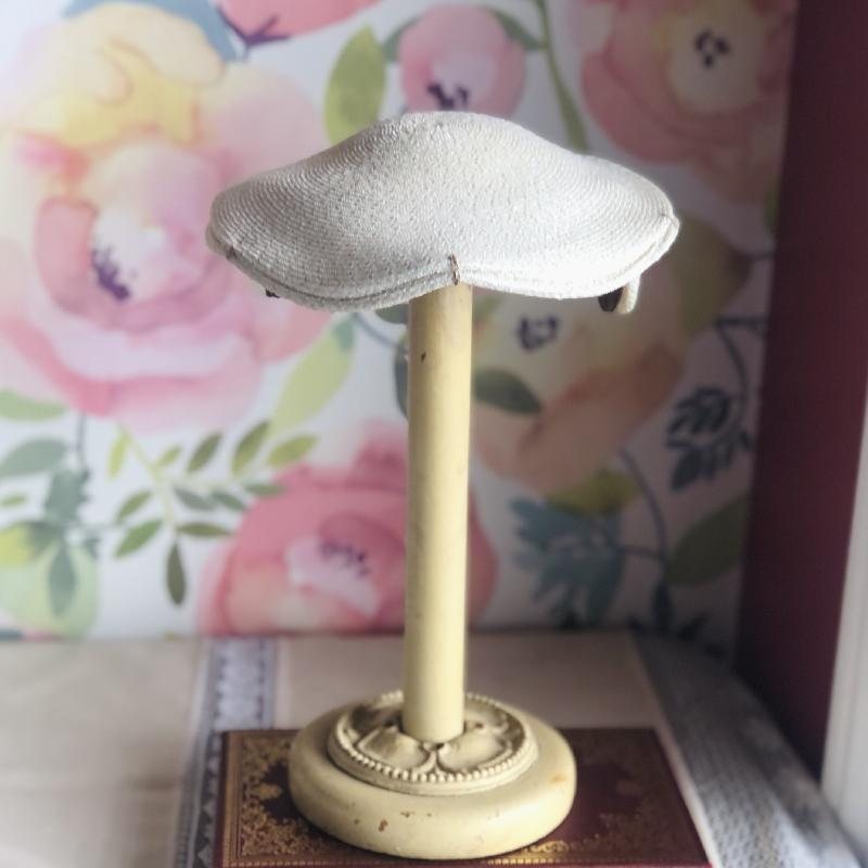 Vintage C.a.1950s Duby Hats New York Ivory White Straw Hat /Summer Headpiece(MT1791-1)