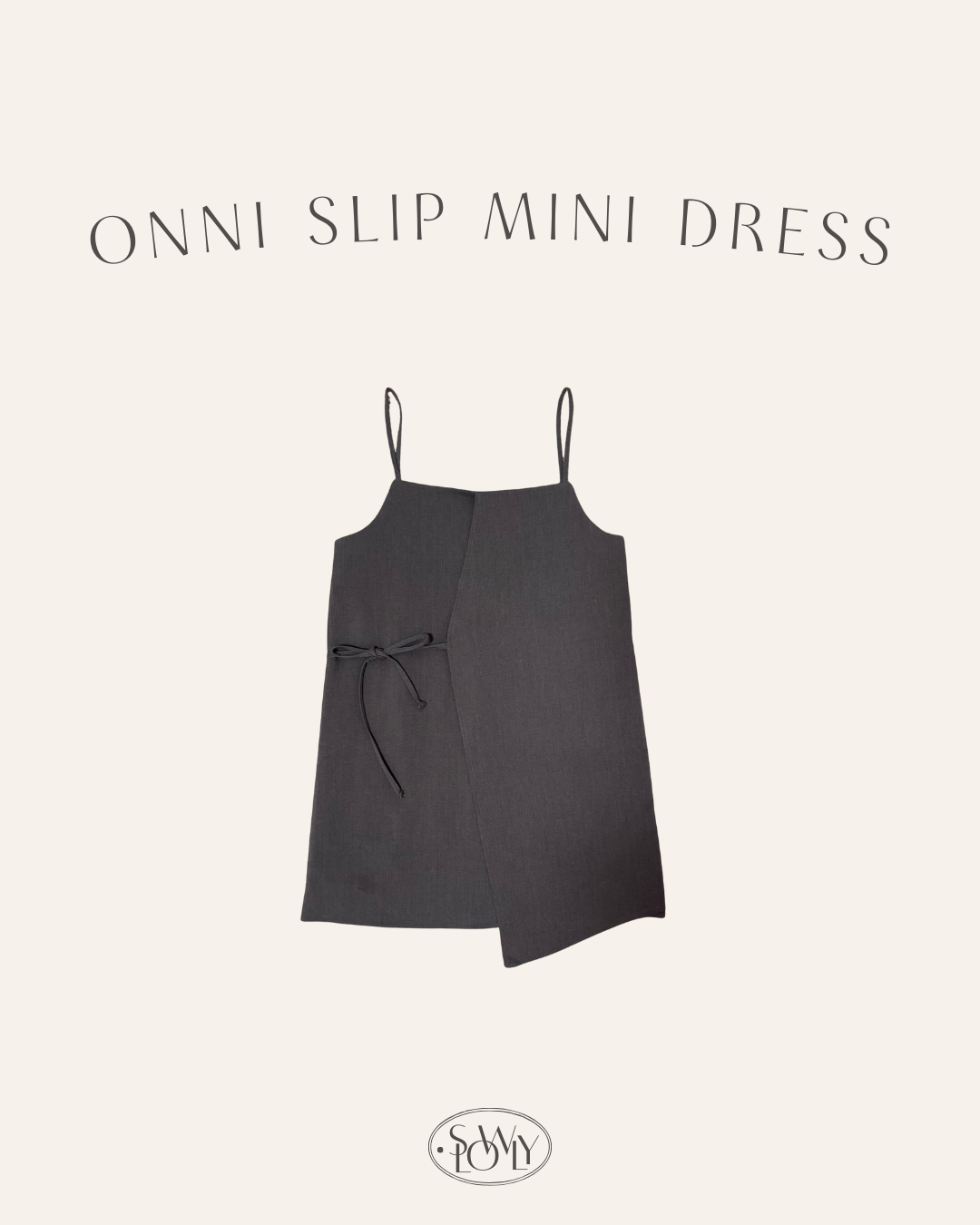 [洋氣精緻!!]Onni Slip Mini Dress(兩色入)