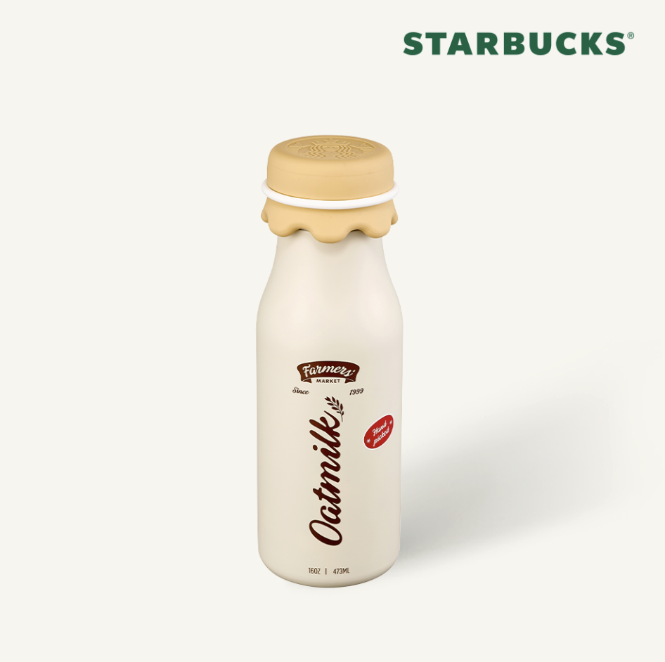田園農夫系列｜韓國 Starbucks 星巴克 不鏽鋼 燕麥奶造型 保溫杯 473ml ｜Farmers Market Daily Tumbler