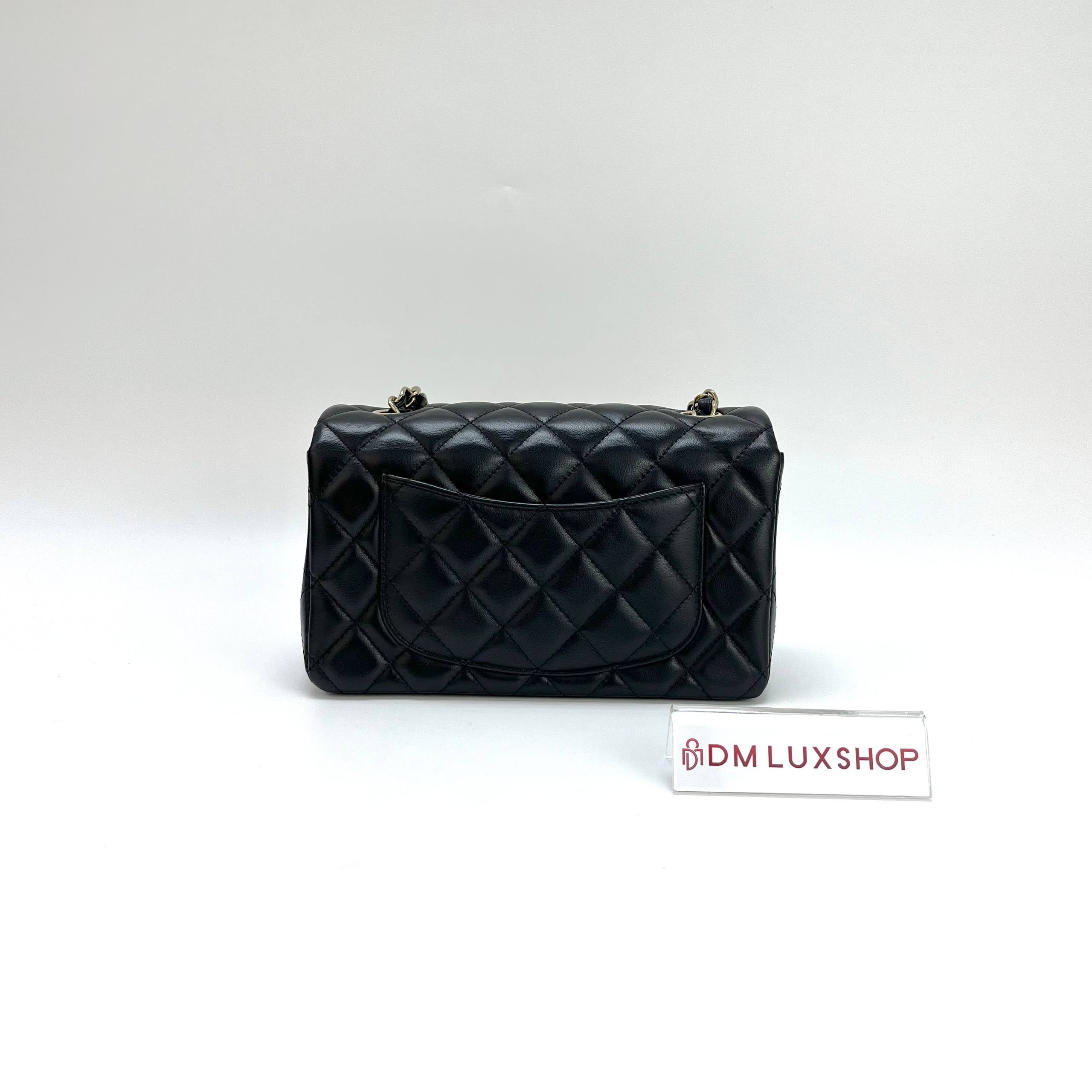 Chanel Black CF Mini Rectangular GHW (Microchip)